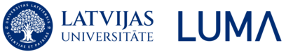 Latvijas Universitātes Mūžizglītības aladēmijas logo horizontālais zilā krāsā